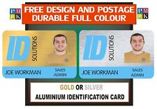 PHOTO ID BADGES CUSTOM FULL COLOUR PRINTED ALUMINIUM ID CARDS STAFF CARDS