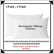 Cushion Pads Rectangular Oblong Hollowfibre Insert Fillers Inners in Pack of 1,2