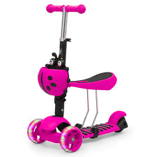 3-in-1 Kids Scooter with LED Light-Up Wheels – Adjustable Handlebar