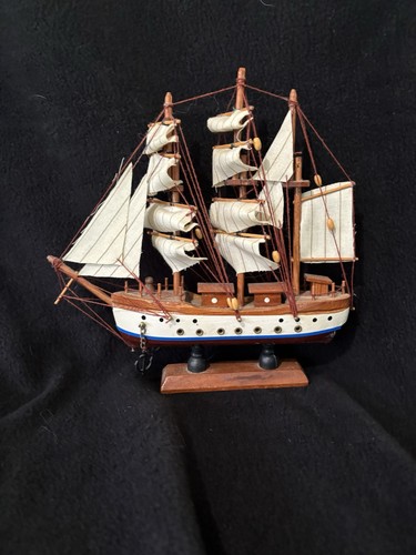 Small wooden sailboat ship - wooden,