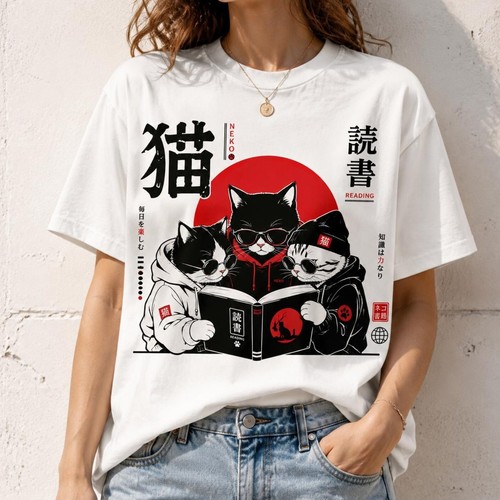 Japanese streetwear cat - streetwear,