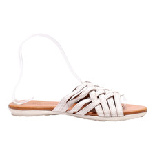 HUARACHES Slider Sandals White Leather Womens UK 5