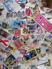 World Stamp Collection 2000+ Foreign Off-Paper Postage Philately - Unsorted Lot