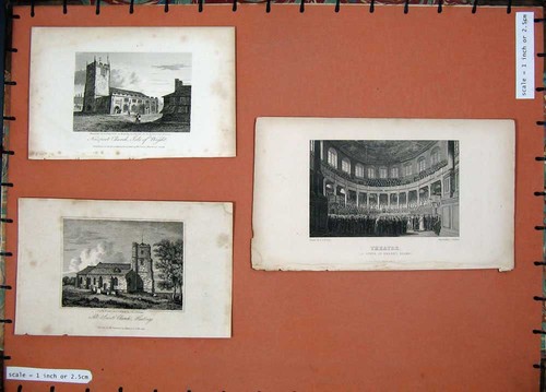 Old antique print saints - antique,