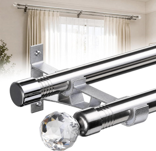 Double curtain poles - curtain, 2.5