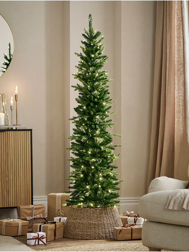 Green 6ft pre lit mixed - green, pre-lit