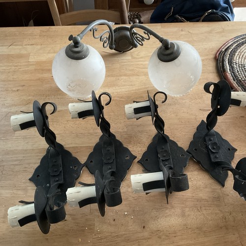 Vintage lighting job lot brass - lighting,