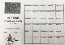 FOOTBALL SCRATCH CARDS 30 TEAM