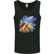 Great White Shark vs Goldfish Mens Vest Tank Top