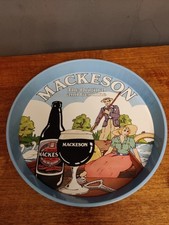 Vtg Mackeson Stout Beer Tin Tray Advert Punt Boat Retro Pub Original Genuine 
