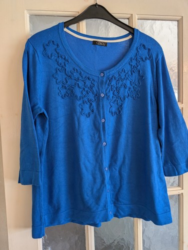 Ladies blue cardigan - blue,