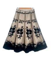 Kaliko Mesh Midi Skirt Godet