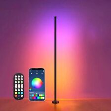 Smart RGB LED Corner Floor Lamp - Dimmable, Music Sync, App & Remote Control UK