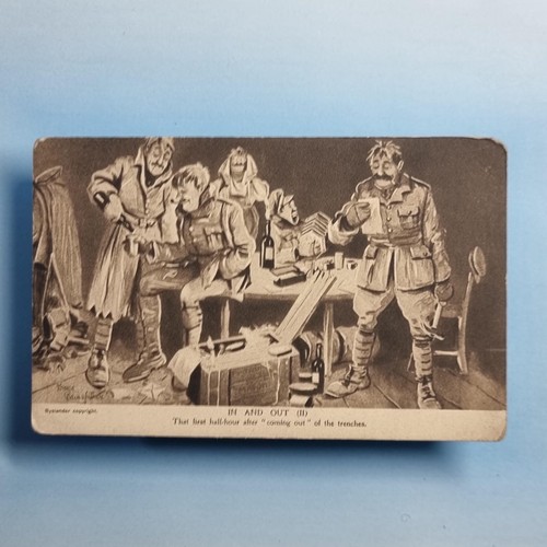 Ww1 comic postcard c1917 pipe - comic,