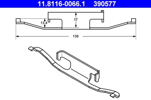Brake caliper spring - caliper, ate