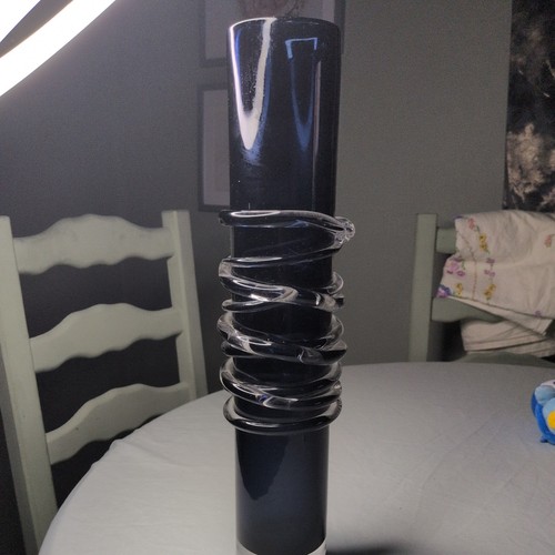 Handmade blue art glass - art, vase