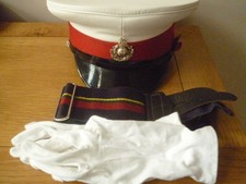 Royal Marines Peaked Cap Belt & Gloves