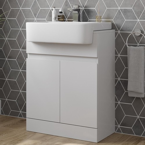 Freestanding vanity unit with - freestanding,