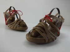 Womens Shoes Size 5 UK CAMPER Ladies Heels Brown Red Leather Strappy Footwear