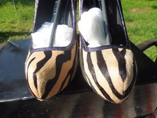 Karen Millen animal print chunky high heeled court shoes immaculate size 36