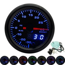 2" 52mm 7 Colors LED Car Turbo Boost Gauge PSI Meter Analog/Digital Dual Display