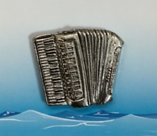 Accordian Silver Pewter Pin