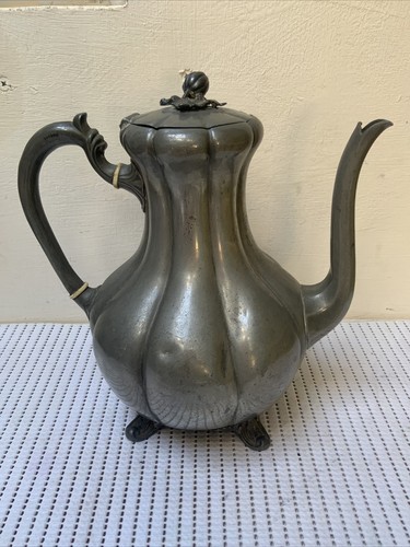 Pewter teapot crafted - crafted, by