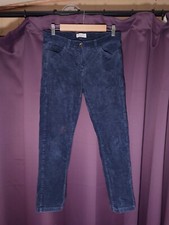 Toast Navy Blue Corduroy Cord Skinny Stretch Trousers Jeans • 12