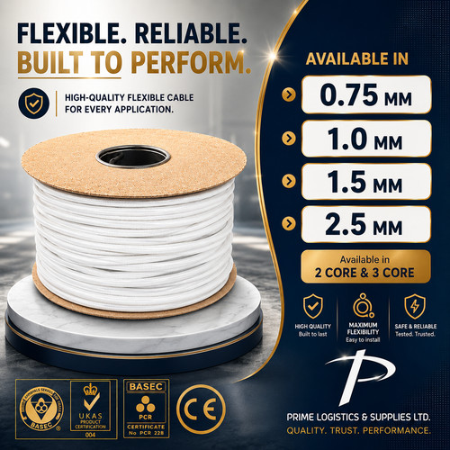 White flexible pvc - pvc, round