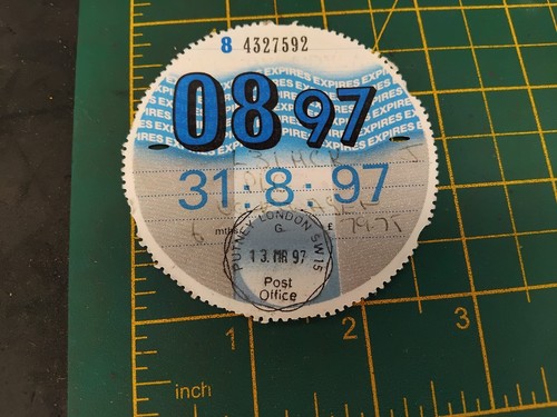 Vintage collectable tax disc - tax,