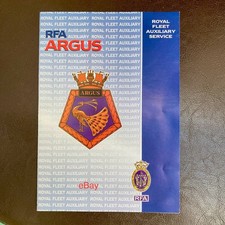 RFA Argus Information Leaflet – Royal Fleet Auxiliary Ship Details Vintage Navy