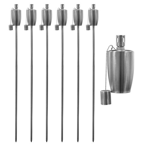 Metal garden torches barrel - metal,