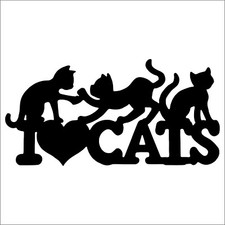 Love cats wall sticker art - wall,