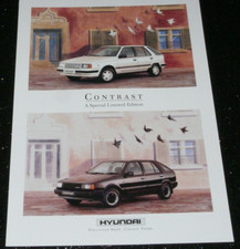 HYUNDAI PONY 1.5 CONTRAST SPECIAL LIMITED EDITION 1989 BROCHURE  RARE
