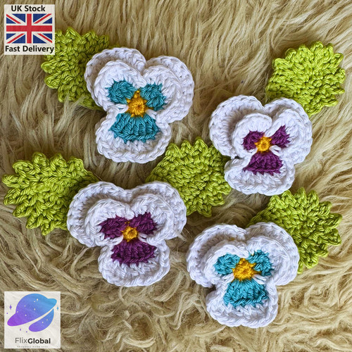 Crochet flowers pansy - x, flowers/pansy/
