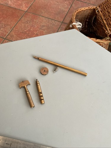 Vintage brass pocket tools - vintage,