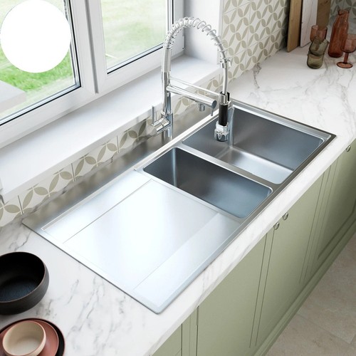 Stainless steel kitchen sink - stainless,
