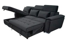 Antonio Velvet Corner Sofa Bed