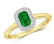 Real Emerald and Diamond Ring