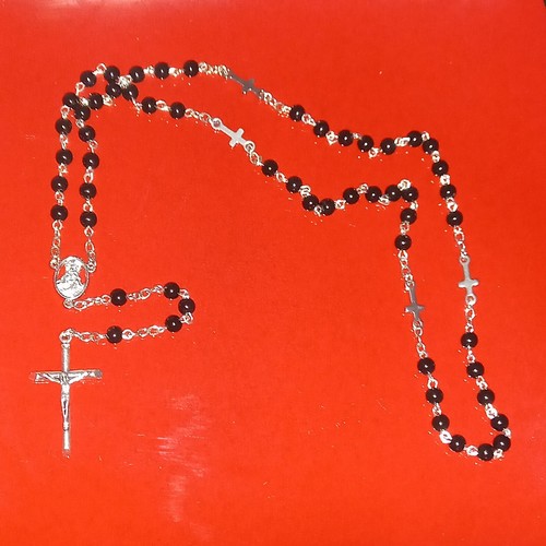 Rosary necklace with cross - with,