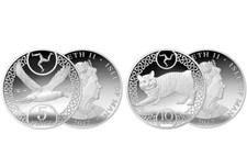 Isle Of Man 2x Coins 5p + 10p