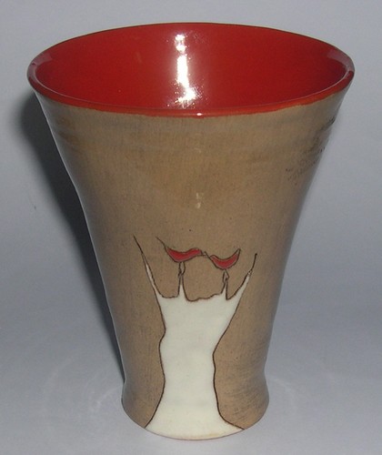 Art pottery modernist mug - pottery,
