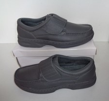 Mens Leather WIDE FIT Grey