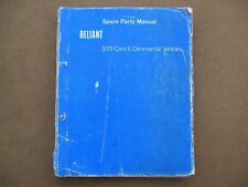 Genuine Reliant Regal 3/25 Car And Commercial Spare Parts Manual