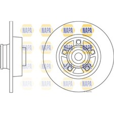 2x Brake Discs Solid For Vauxhall Vivaro 2.0 Ecotec Napa Rear 91159916 91166212