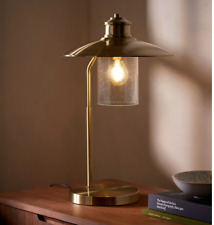 John Lewis Table Lamp Torrin Metal & Glass Antique Brass OPEN BOX Small Scratch