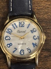 Mens Carvel Quartz Watch With Leather Strap (untested)