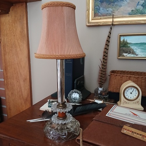 Vintage boudoir lamp - vintage,