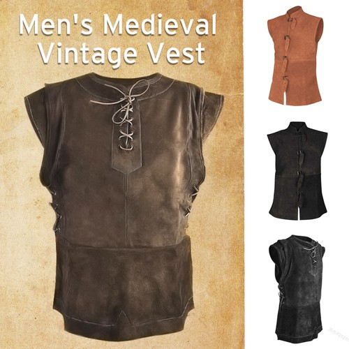 Medieval pirate waistcoat - waistcoat, mens