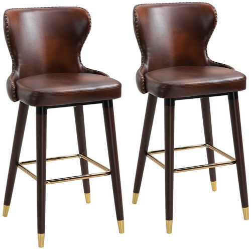 Set bar stools - stools, leather